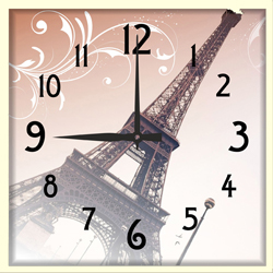 Часы настенные со стеклом "Прованс" цвет Выбеленный дуб (chst-b04)