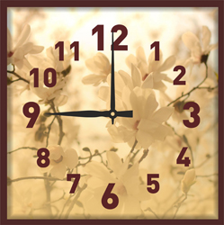 Часы настенные со стеклом "Весенние пейзажи" цвет Венге (chst-p23)