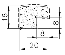 Багетный профиль bg-05 (20х16х2800мм)
