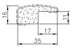 Багетный профиль bg-06 (35х16х2800мм)