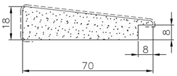 Багетный профиль bg-09 (70х18х2800мм)