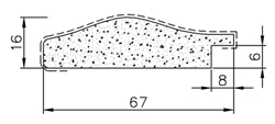 Багетный профиль bg-17 (67х16х2800мм)