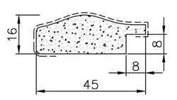 Багетный профиль bg-18 (45х16х2800мм)