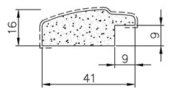 Багетный профиль bg-20 (41х16х2800мм)
