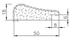Багетный профиль bg-21 (50х18х2800мм)