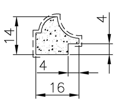 Багетный профиль bg-32 (16х14х2800мм)