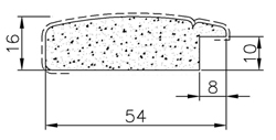 Багетный профиль bg-33/2 (54х16х2800мм)от производителя АГТ-Профиль