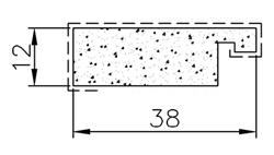 Багетный профиль bg-38d (38х12х2800мм)