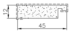 Багетный профиль bg-39d (45х12х2800мм)