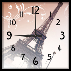 Часы настенные со стеклом "Прованс" цвет Черный (chst-ch04)
