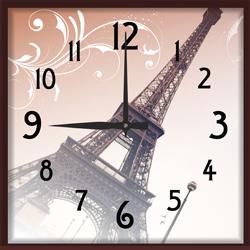 Часы настенные со стеклом "Прованс" цвет Венге (chst-p04)