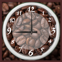 Часы настенные со стеклом "Кофейные панно" цвет Венге (chst-p12)