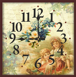 Часы настенные со стеклом "Прованс" цвет Венге (chst-p24)