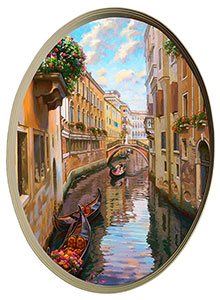 Постер овальный "Венеция", Гайфуллин А., репродукция, арт. po-ag1
