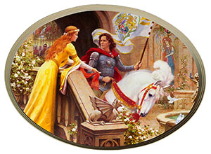 Постер овальный "Возвращение рыцаря", Ковалёв В., репродукция, арт. po-kv3